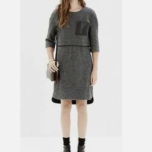 Super cute winter Madewell dress looks great with boots